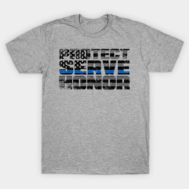 Protect Serve Honor T-Shirt by MindsparkCreative